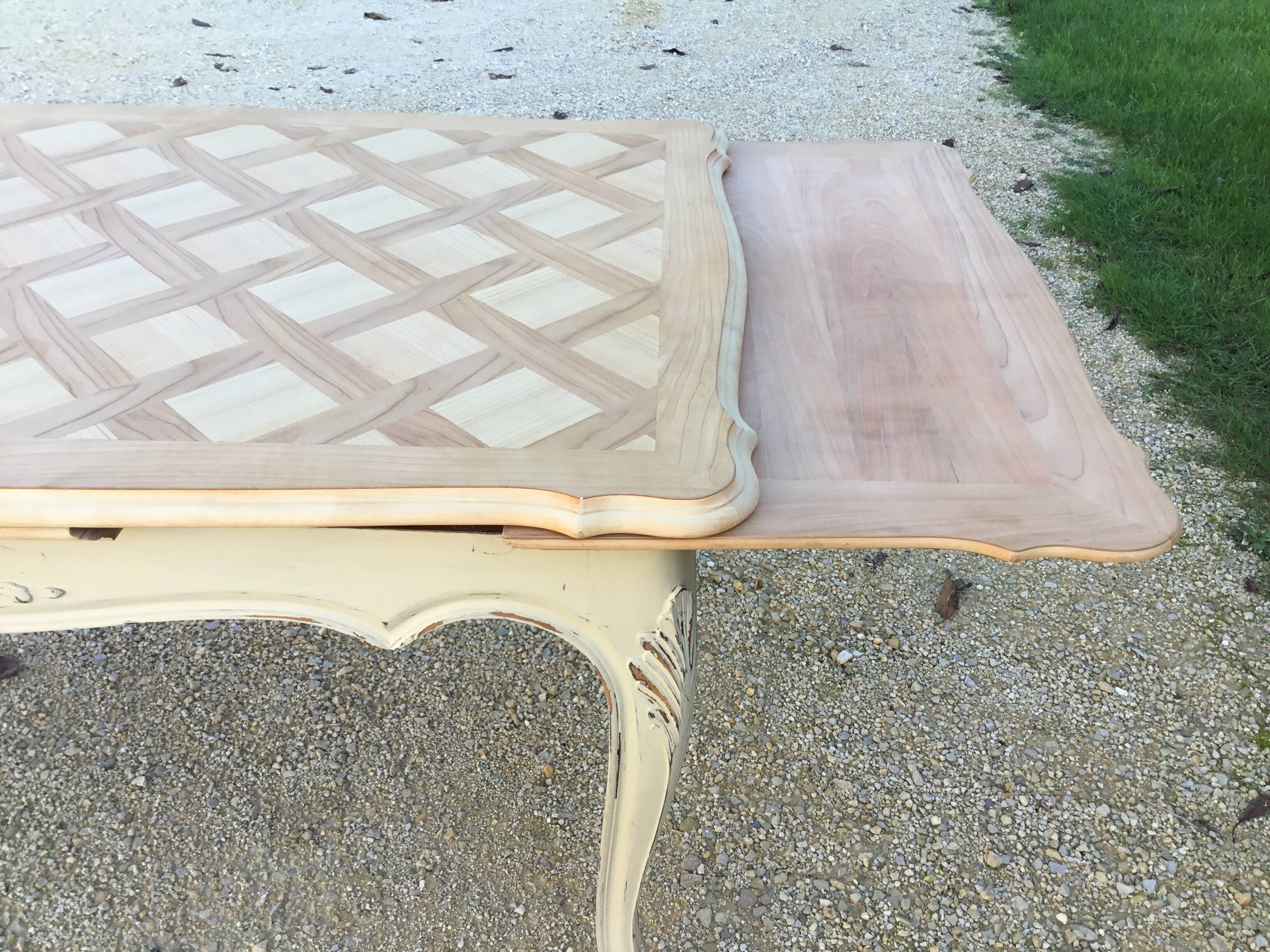 Louis XV style table from the 1950s/60s, stripped and patinated
