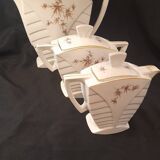 Art deco style coffee service 1 coffee maker, 1 milk jug, and 1 sugar bowl