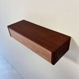 Vintage floating commode in teak and beech wood from the 1960s.