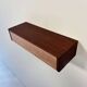 Vintage floating commode in teak and beech wood from the 1960s.