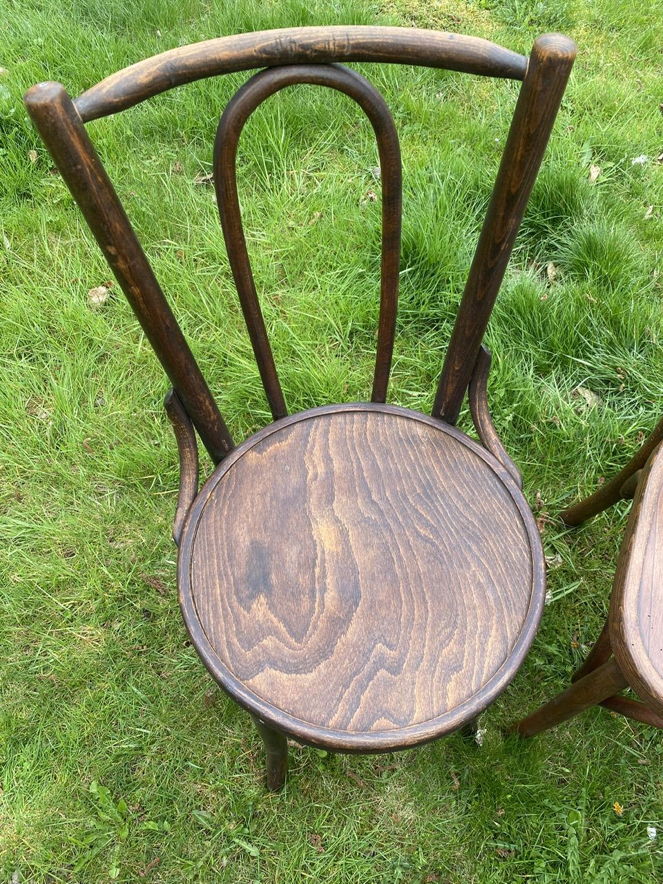 Set of 8 mismatched bistro chairs
