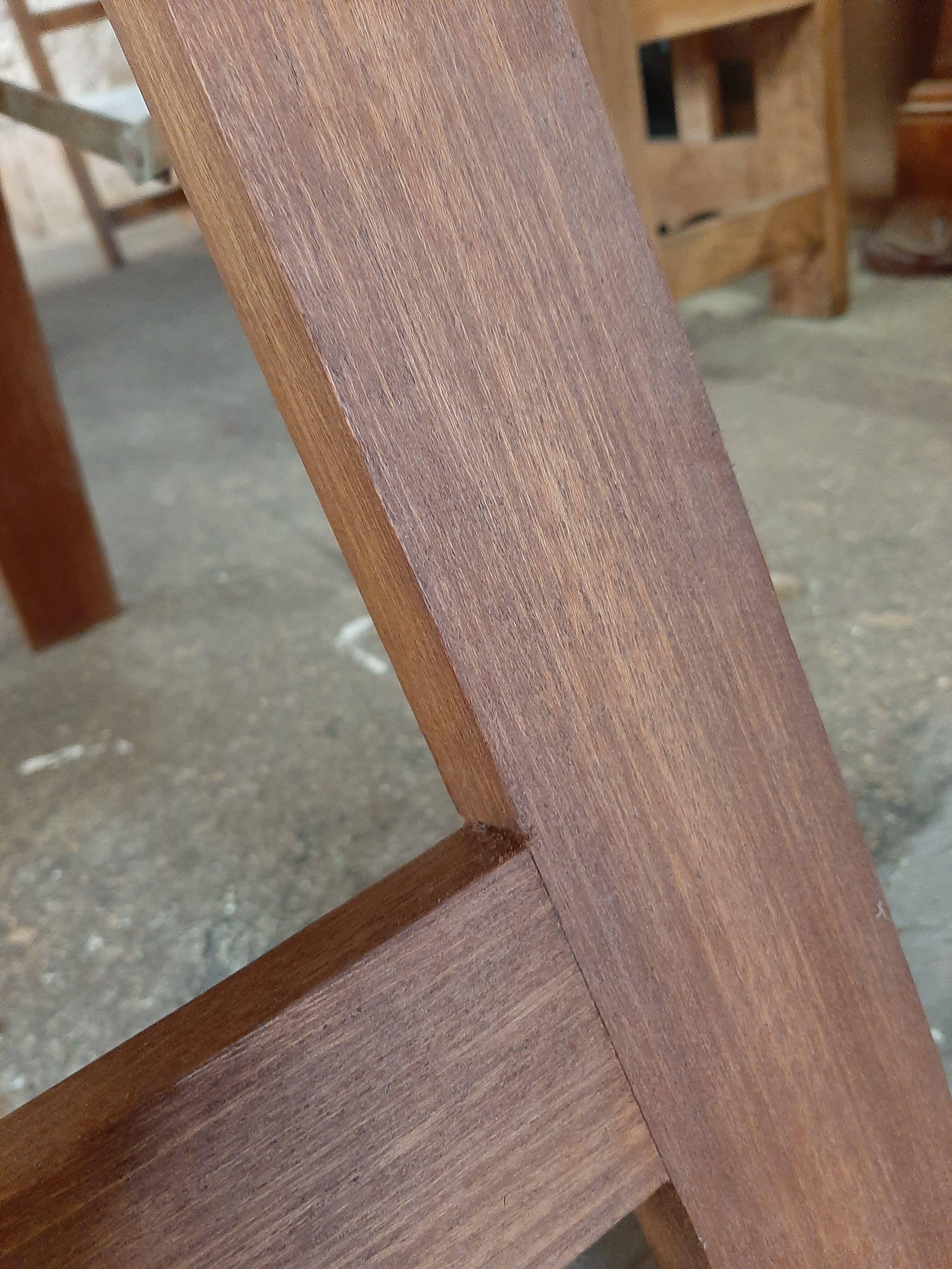 Farm table on trestles