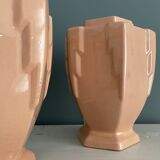 Pair of Art Deco Orchies Moulin des Loups vases circa 1930