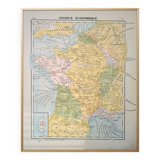 Printed in 1900, map of economic France.