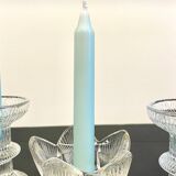 Vintage-style crystal candlesticks in the style of LITTLA