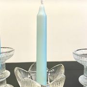 Vintage-style crystal candlesticks in the style of LITTLA