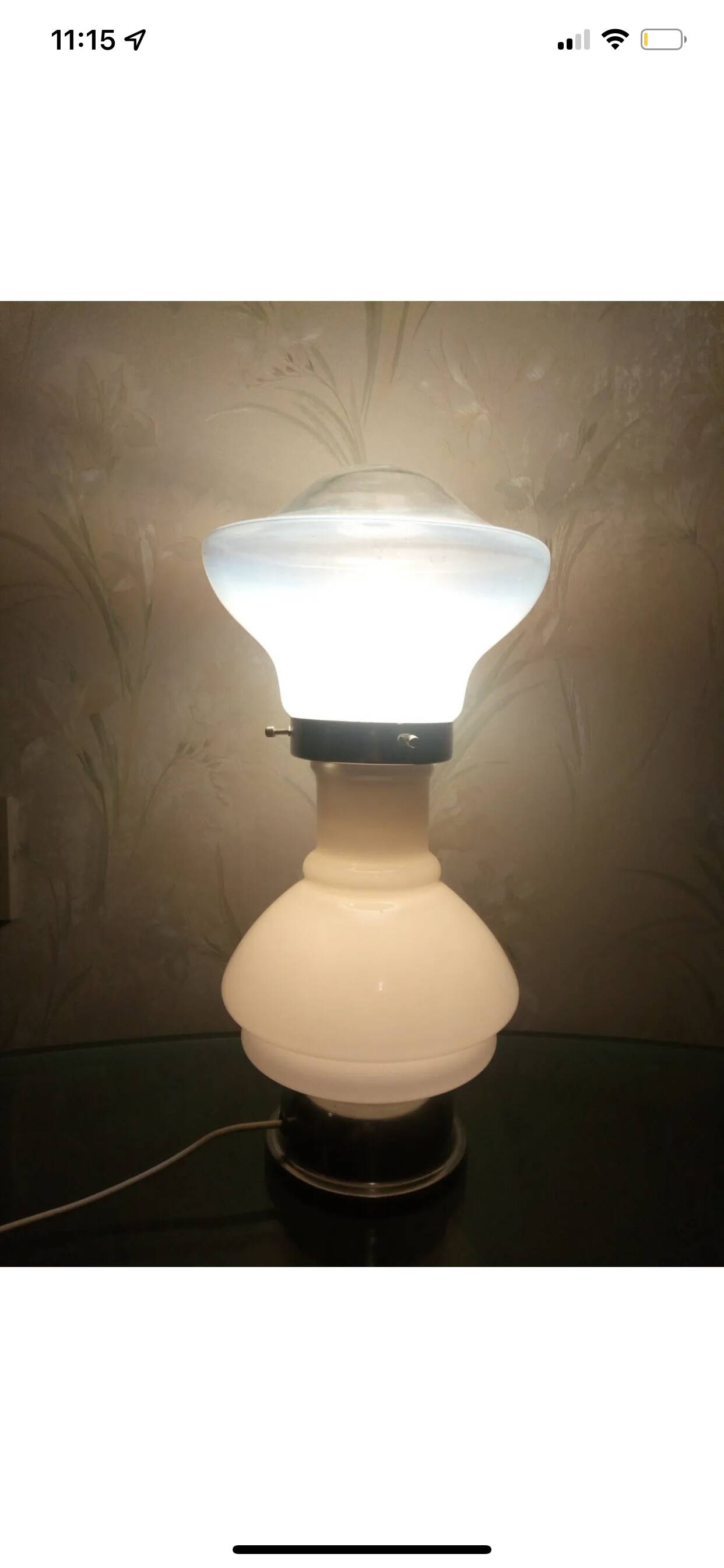 Large Italian glass lamp from Murano Vintage 1970