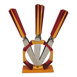 Fruit knife set, Art Deco. Sollingen Germany 1920-40s