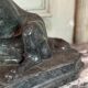 Large model of the Jennings dog in serpentine marble, memento of the Grand Tour, 19th century.