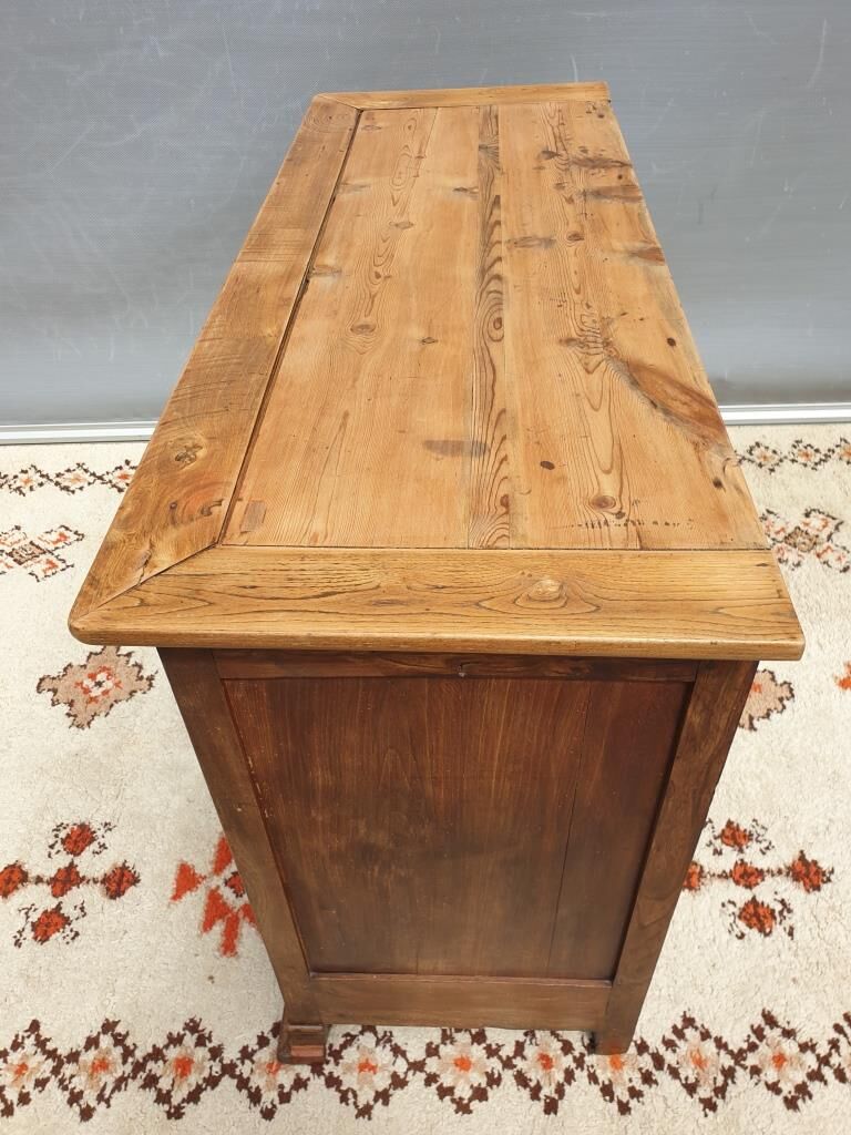 Norman countryside buffet in solid cherry wood nineteenth