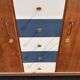 Solid wood sideboard from the 1950s – a unique piece with graphic design.