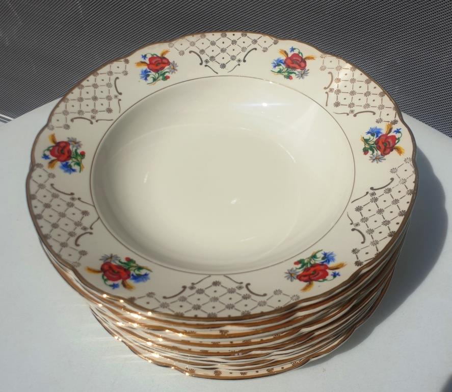 Set 12 hollow plates Villeroy & Boch 1950