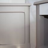 Pair of painted wooden bedside tables