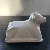 Porcelain cow butter dish