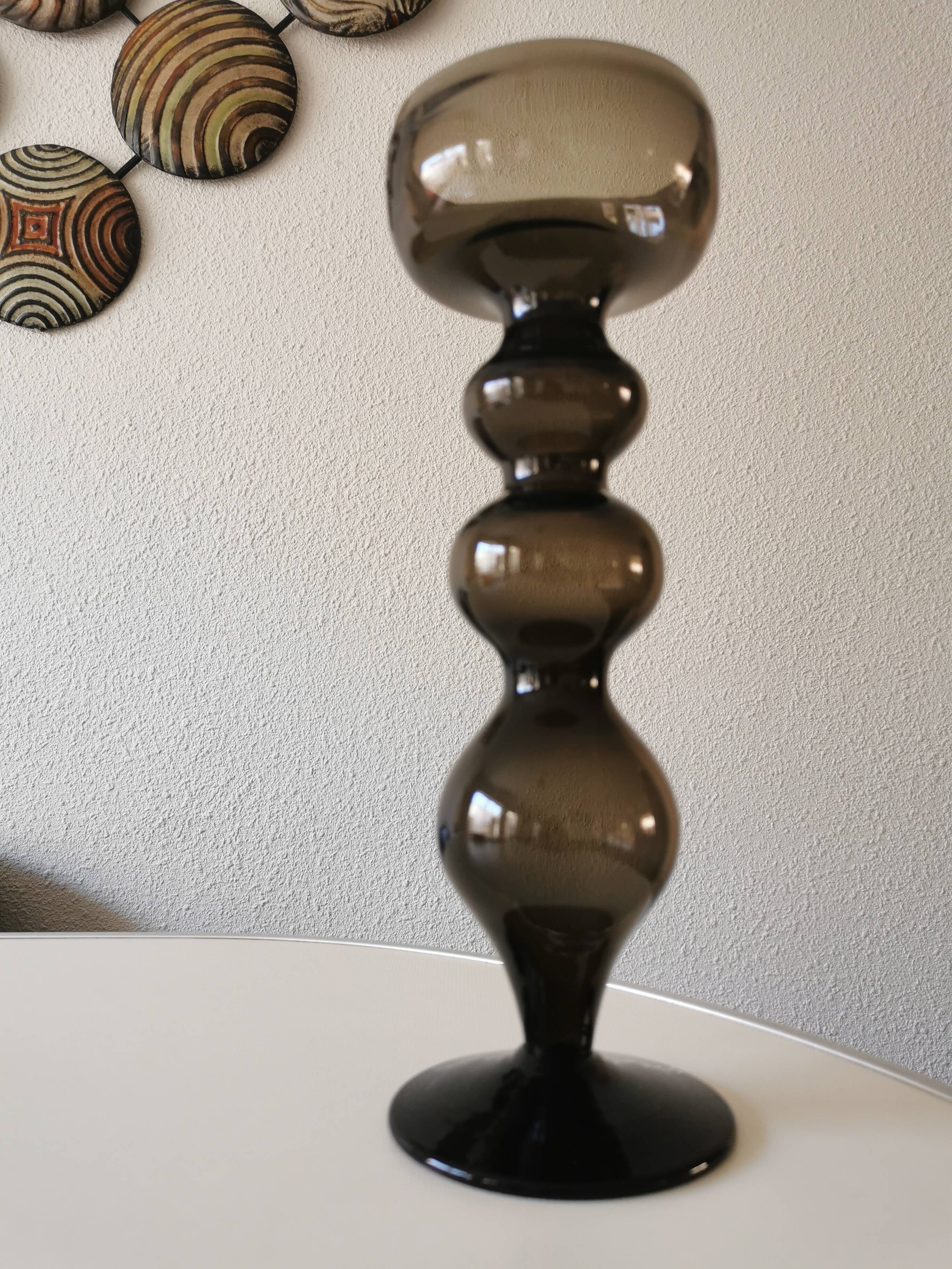 Vase bubble en verre soufflé Space Age années 70