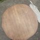 Healed solid oak style Louis XV duck blue base.