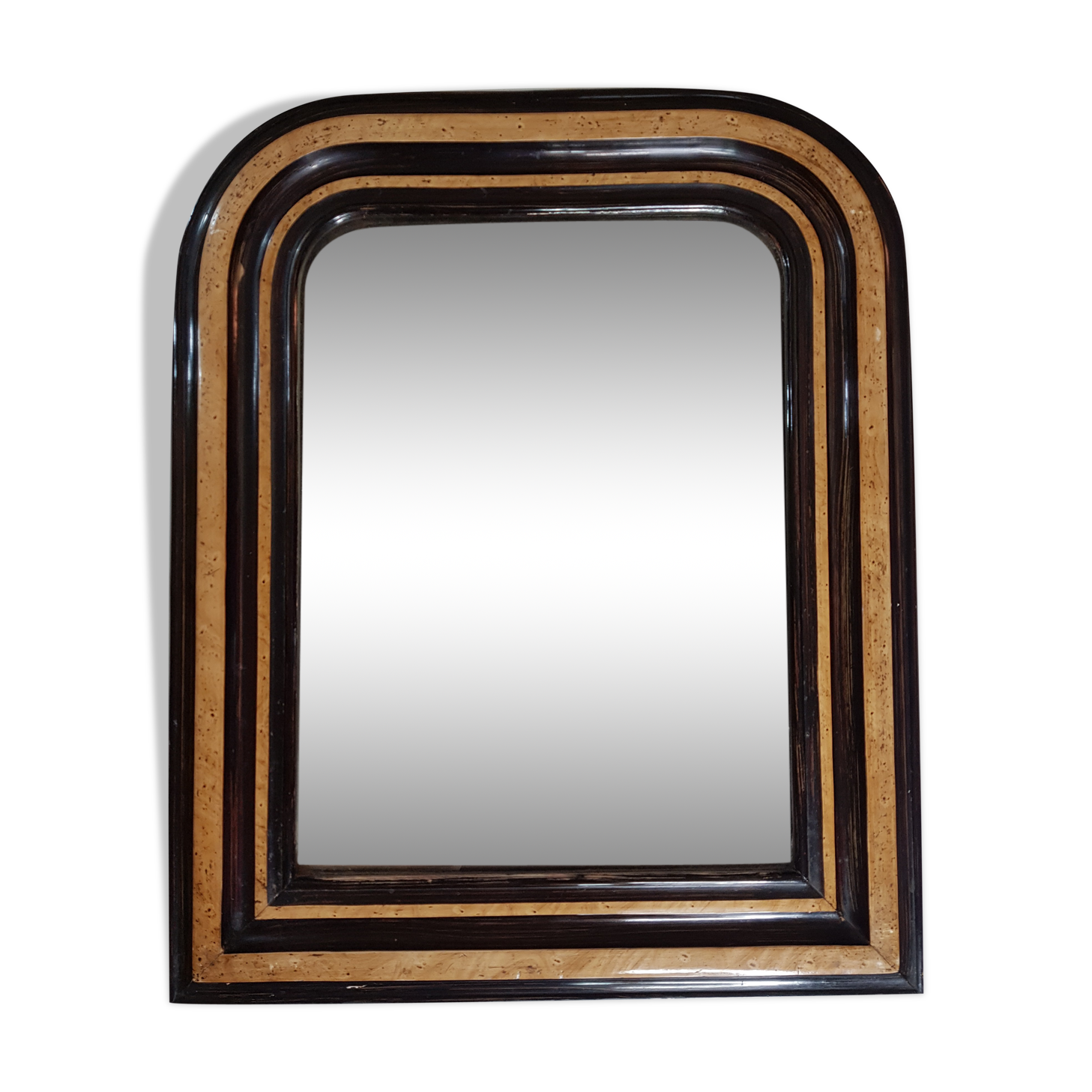 Miroir vintage de style Louis Philippe 50 cm x 40 cm
