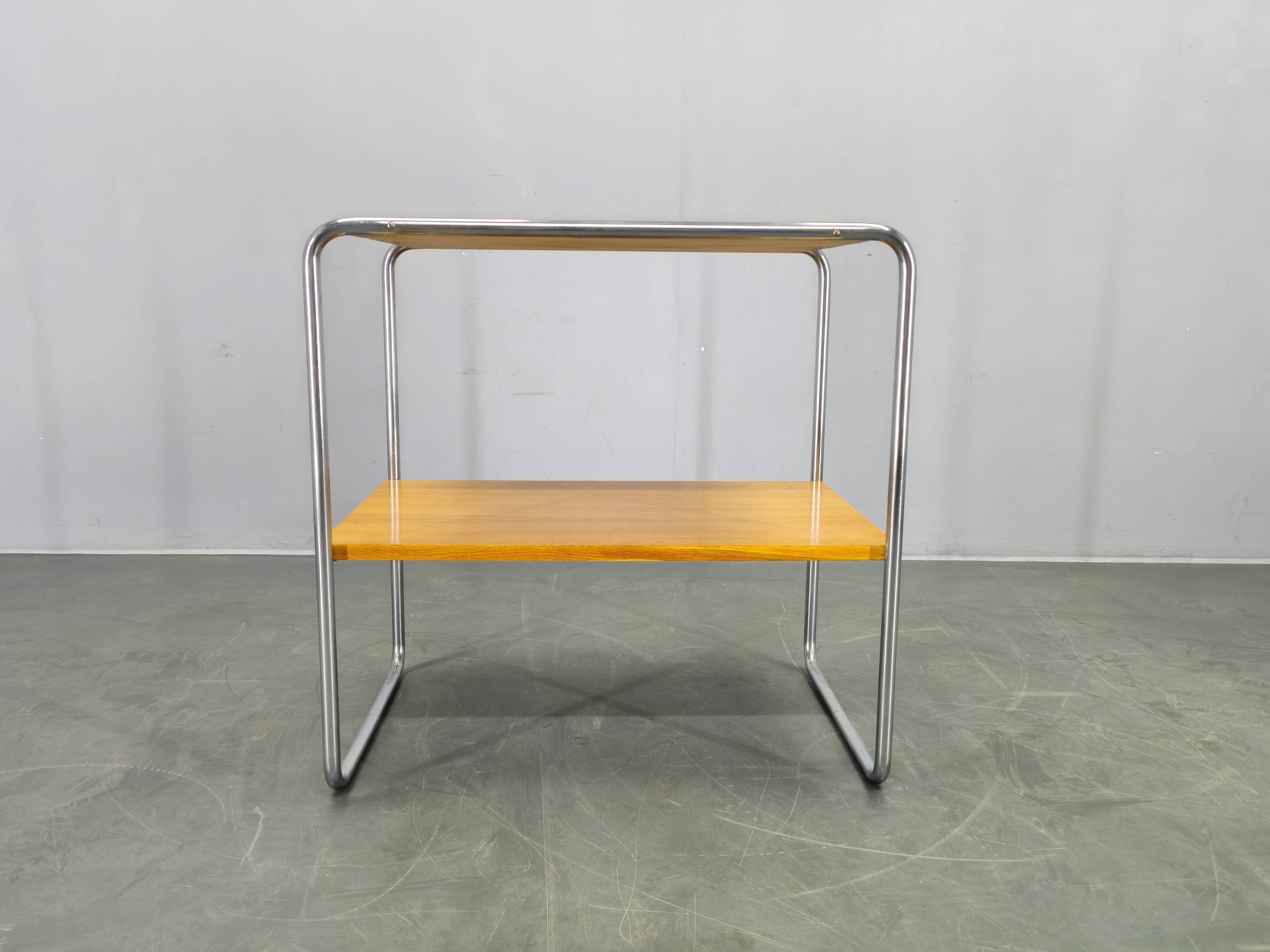 Bauhaus Tubular Steel Side Table in Style of Marcel Breuer, 1930s