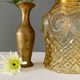 Vintage amber glass tulip ride
