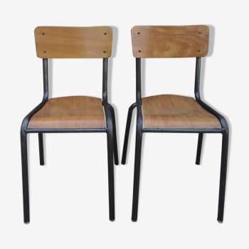 Deux chaises école vintage
