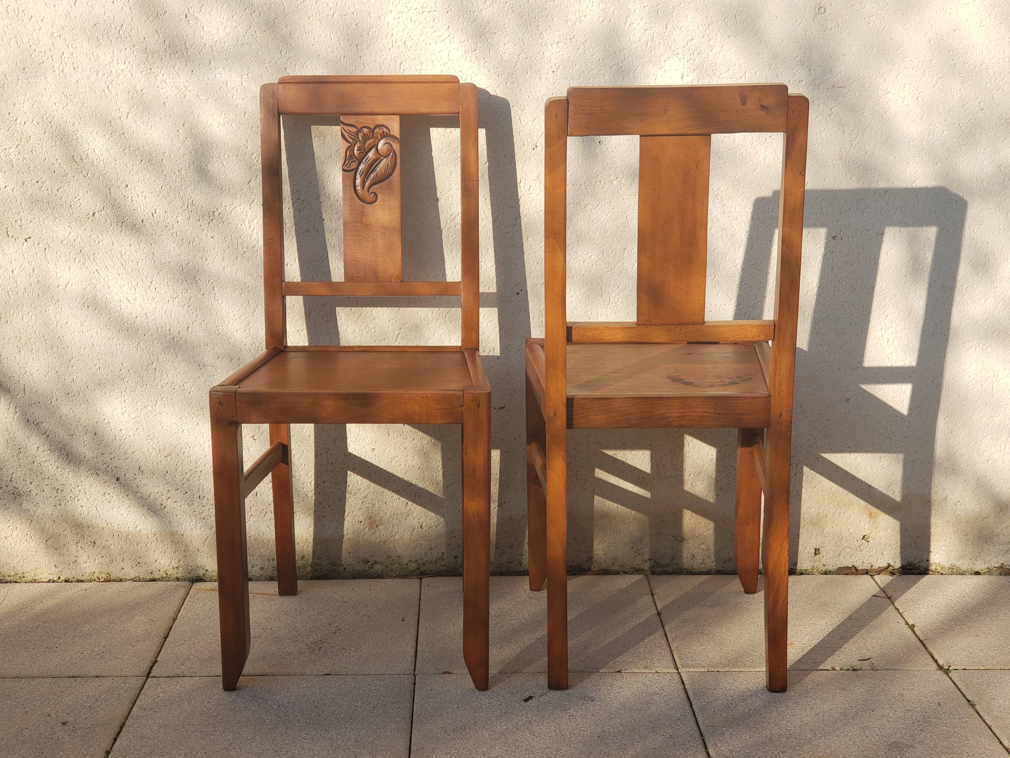 2 chaises de bistrot des années 1950