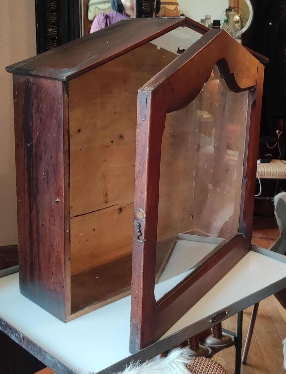 Old wall display case