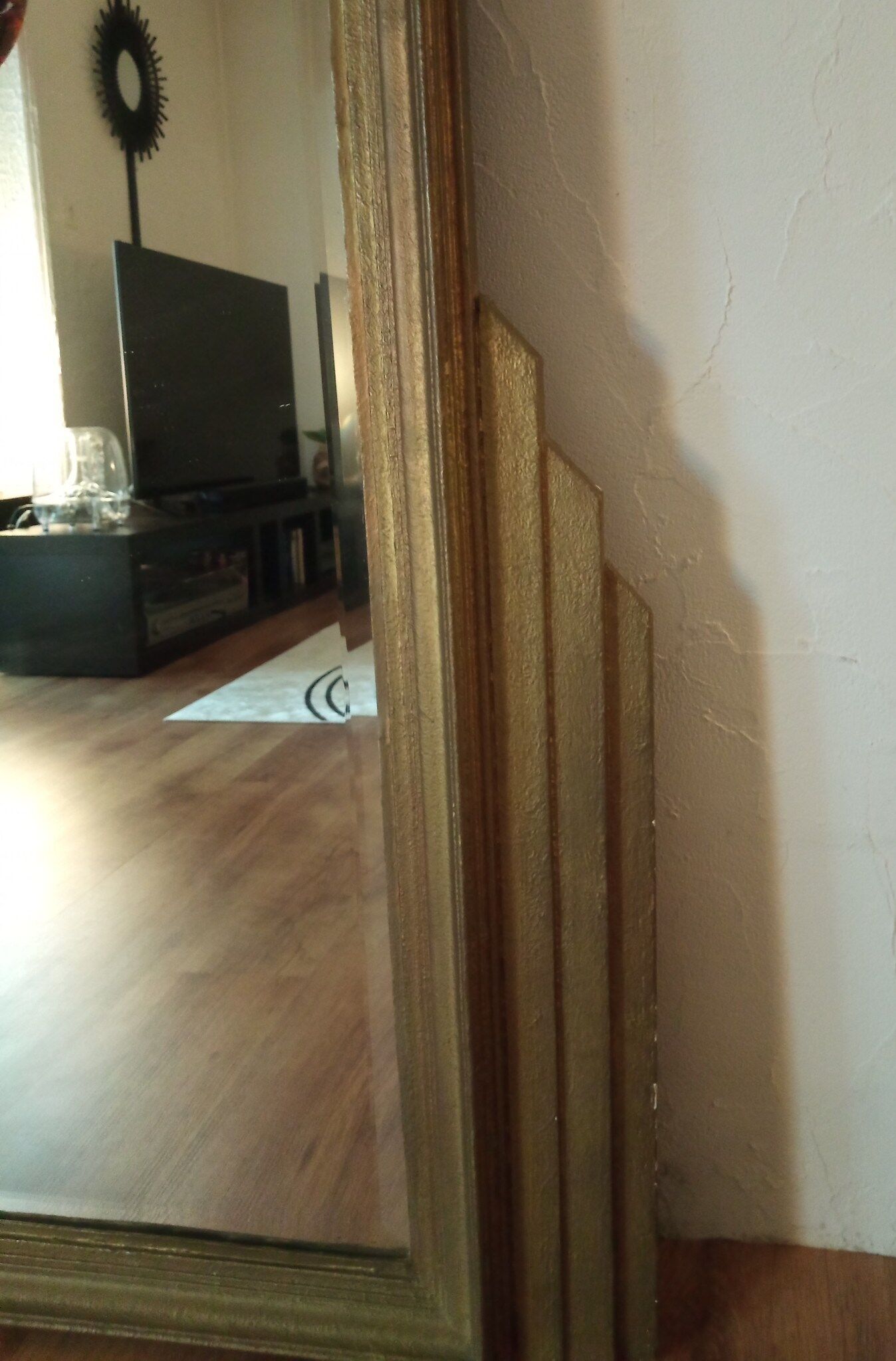 Golden mirror  100x139cm