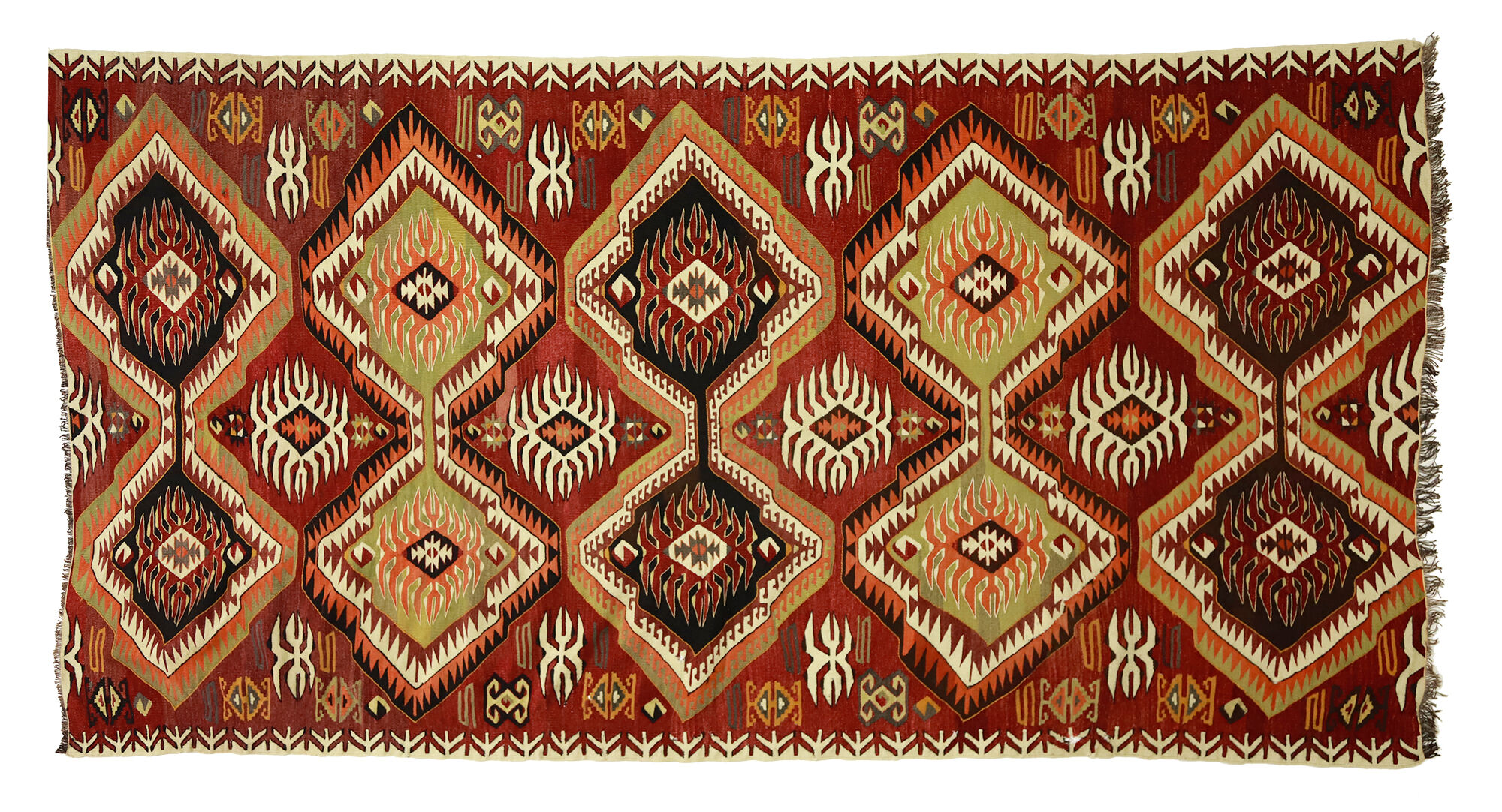 Anatolian handmade kilim rug 290 cm x 151 cm