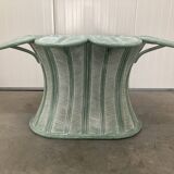 Vintage Bamboo and Rattan Dining Table, 1980's