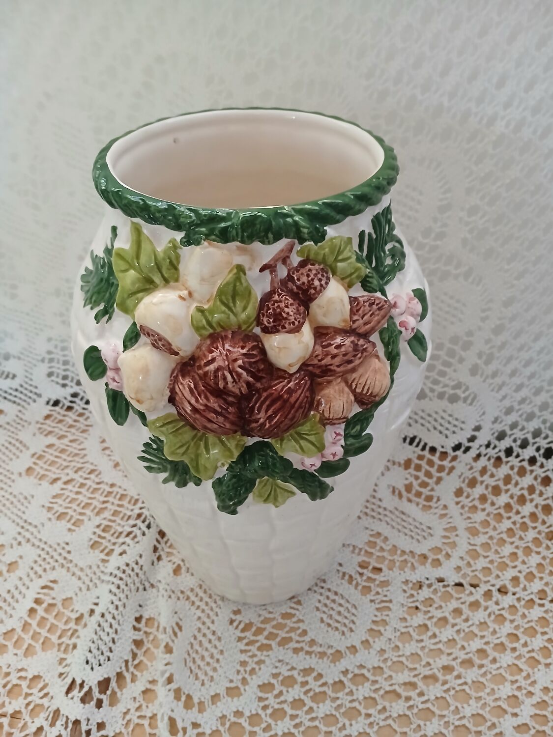 Antique Barbotine Vase