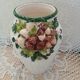 Antique Barbotine Vase