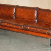Restored suite Tim Bates for Pieff Mandarin leather chrome hardwood.