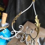Pair of wrought iron appliques in working order.
