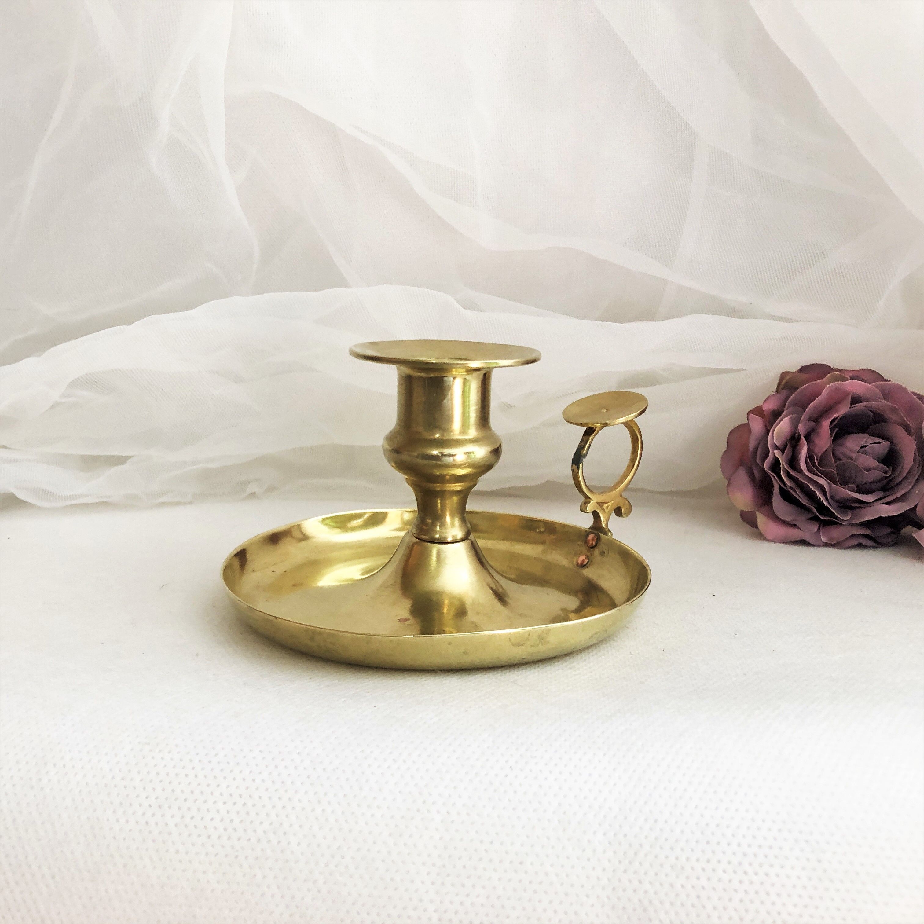 Copper hand candle holder called "cellar rat" Art Nouveau / Art Deco style