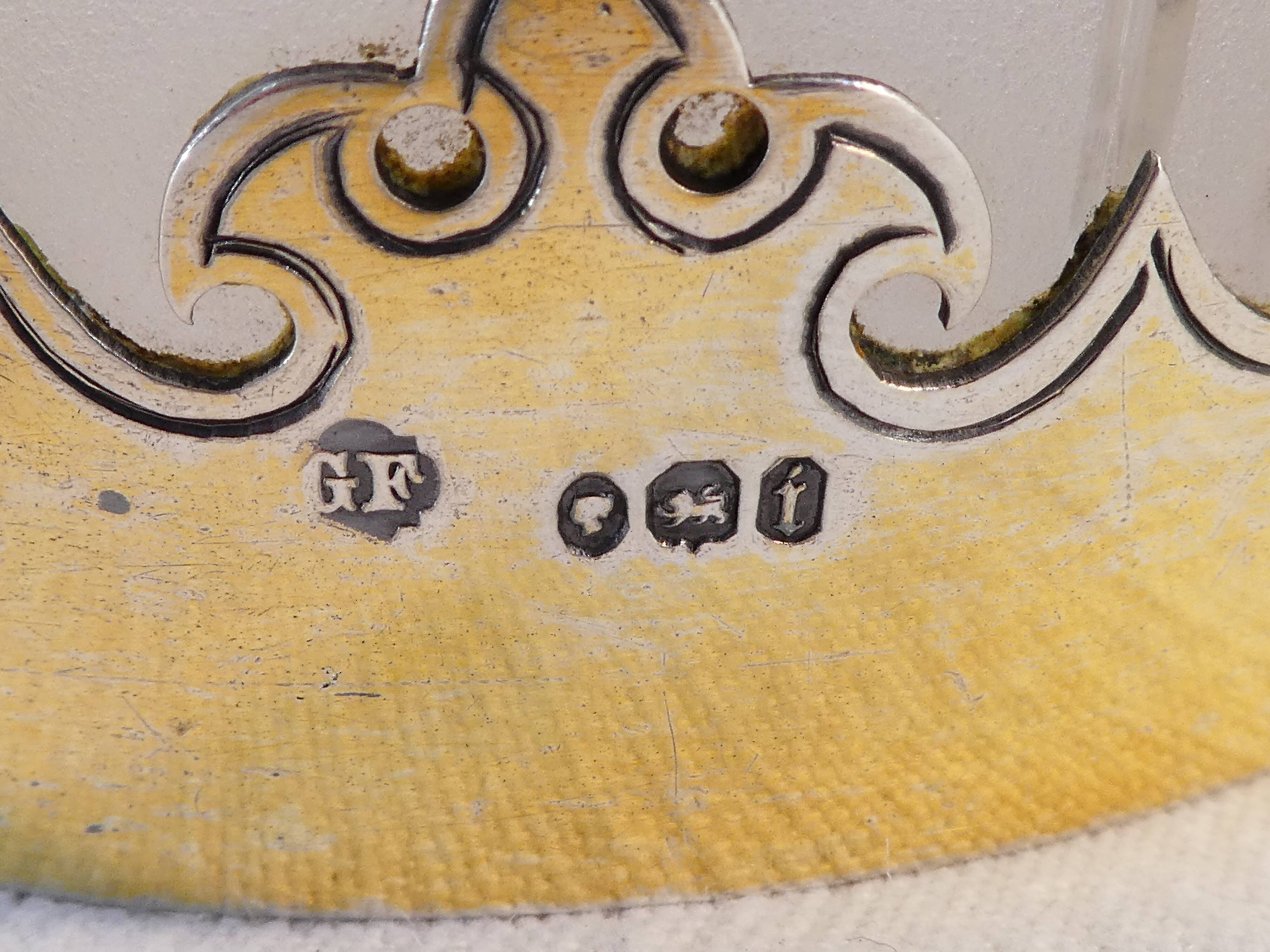 Ice bucket glacons in solid silver vermeil london 1864 victorian era