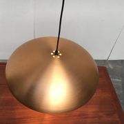 Large suspended copper lamp from mid-century Germany by Goldkant Leuchten.