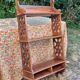 Vintage wall shelf in oriental or Moorish style, handcrafted by a cabinetmaker.
