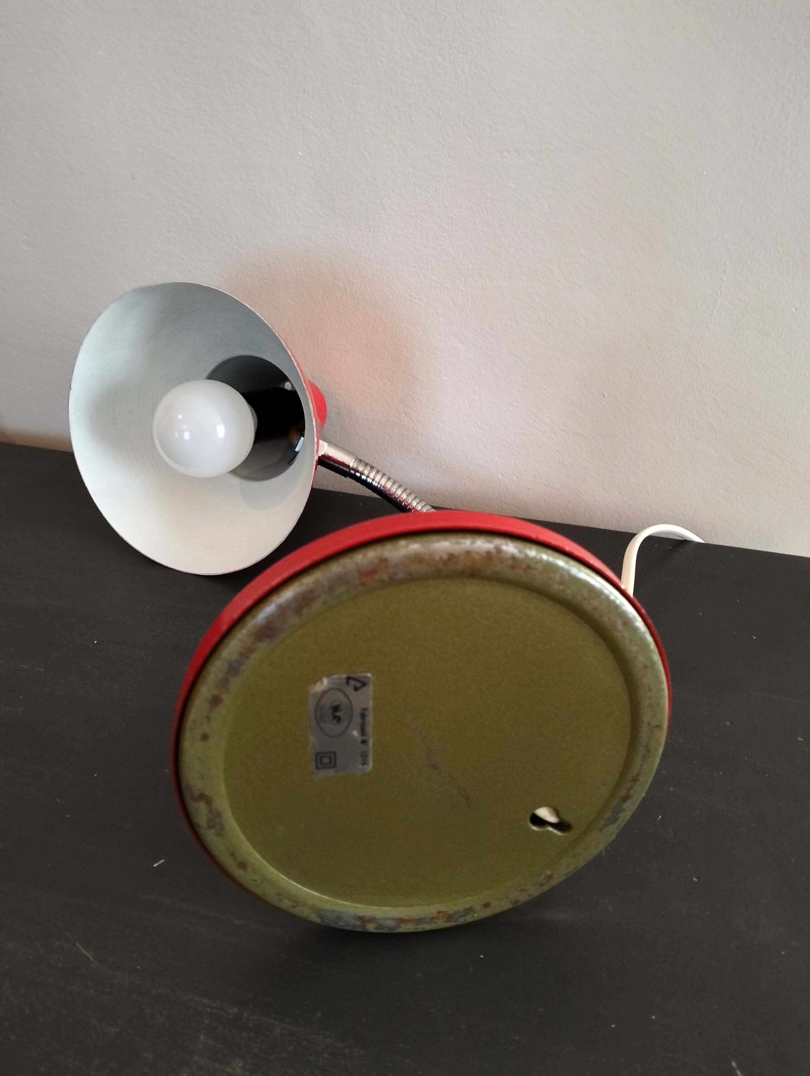 Red desk lamp