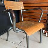 Old Mullca school chair with armrests
