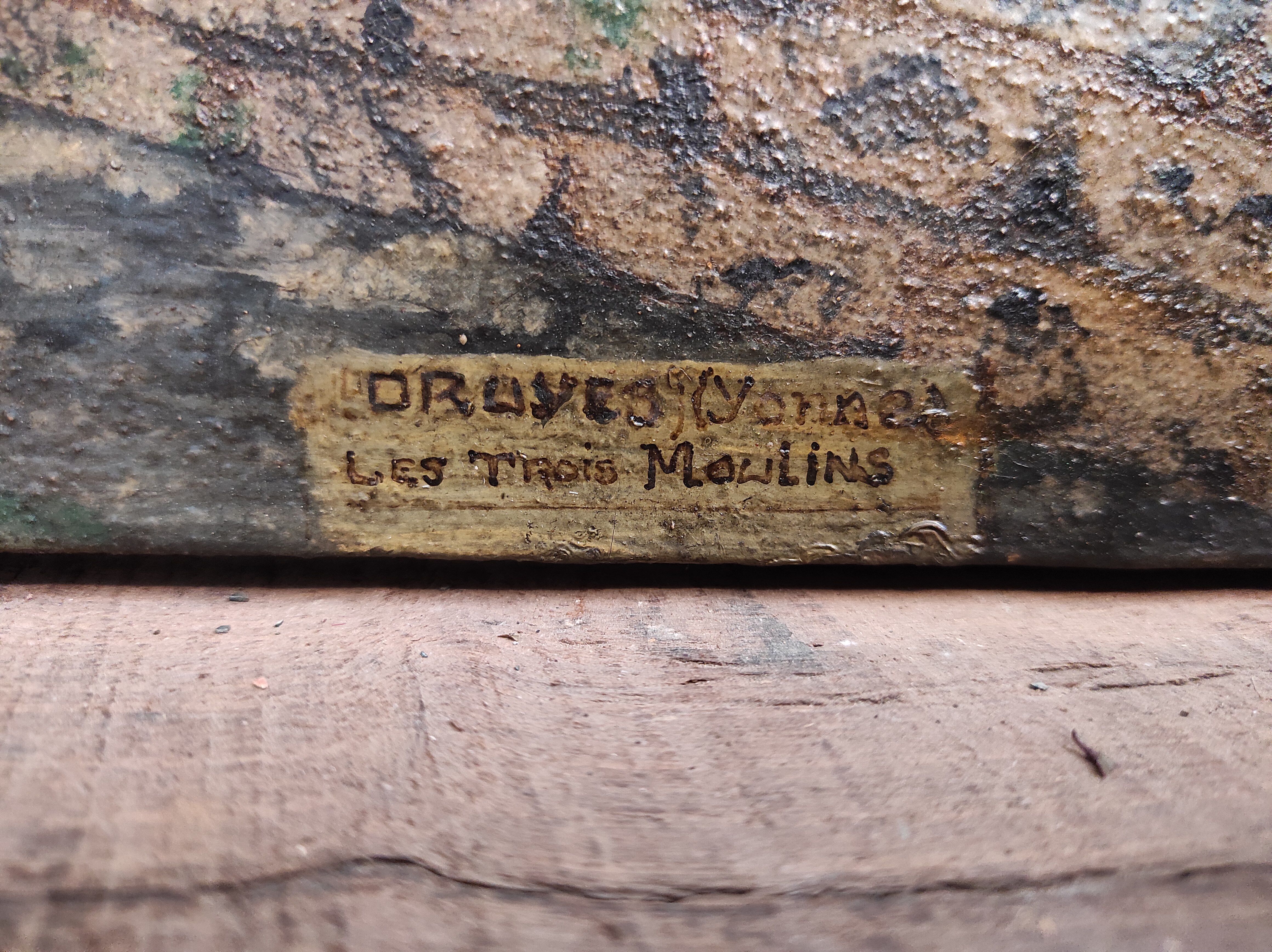 Vintage French oil painting, signed Levergne, 1958