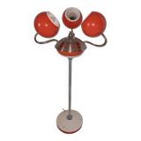Vintage 1970s orange metal eyes ball floor lamp