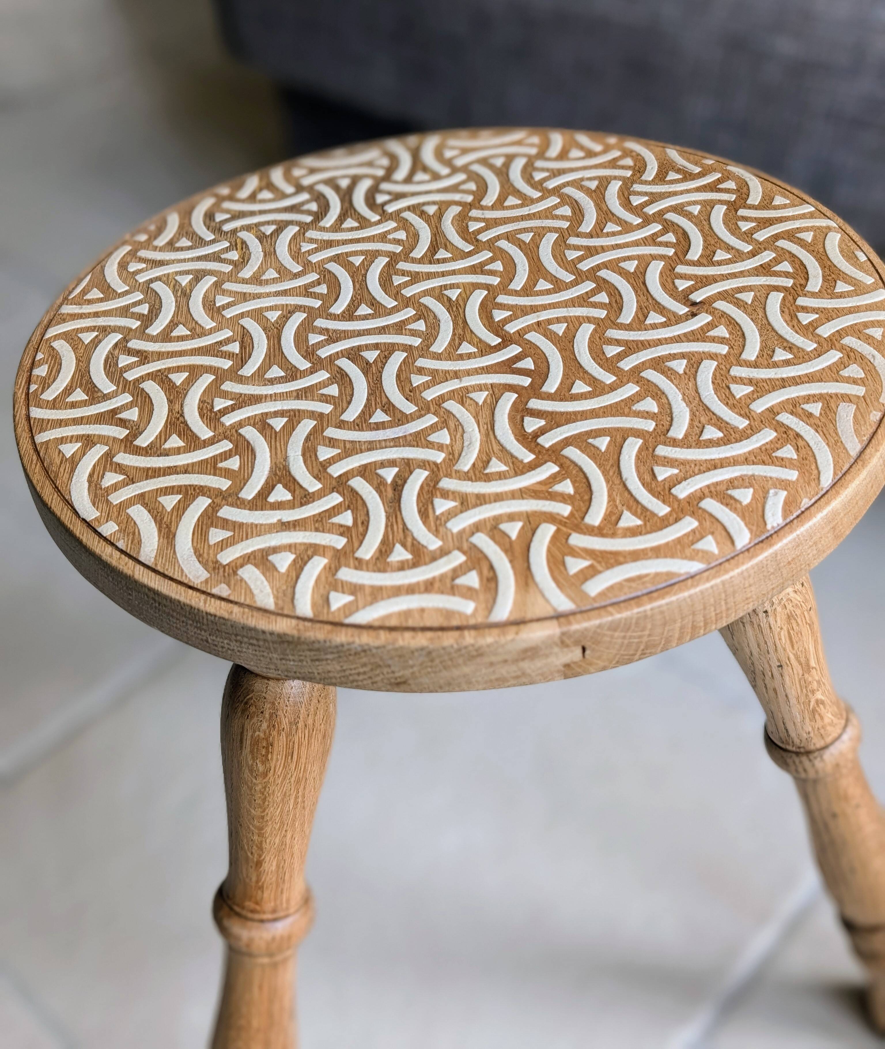 Hand-renovated vintage stool