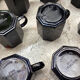 Large 11-cup coffee service Arcoroc vintage Esso collection