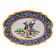 Large Quimper HB earthenware dish - Breton decor