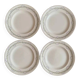 Set of 4 flat plates Longwy model Loridan – Antique earthenware from the late 19th to early 20th century.
