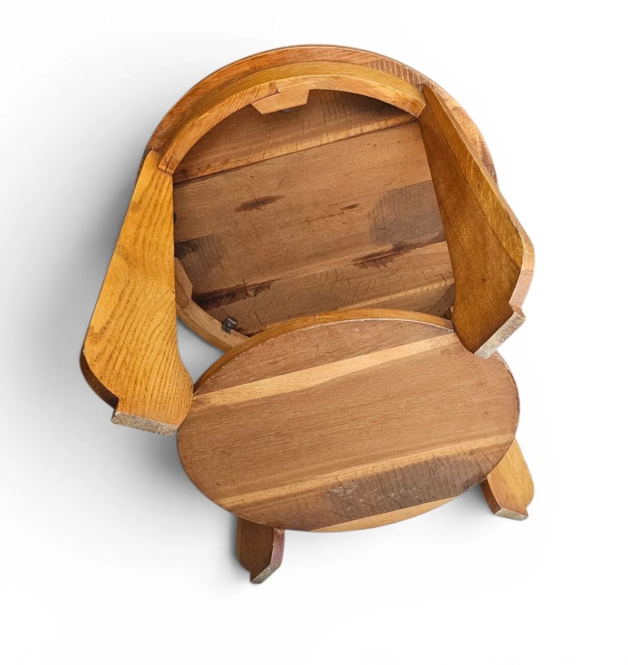 Table d'appoint en chêne Art Déco des années 1930