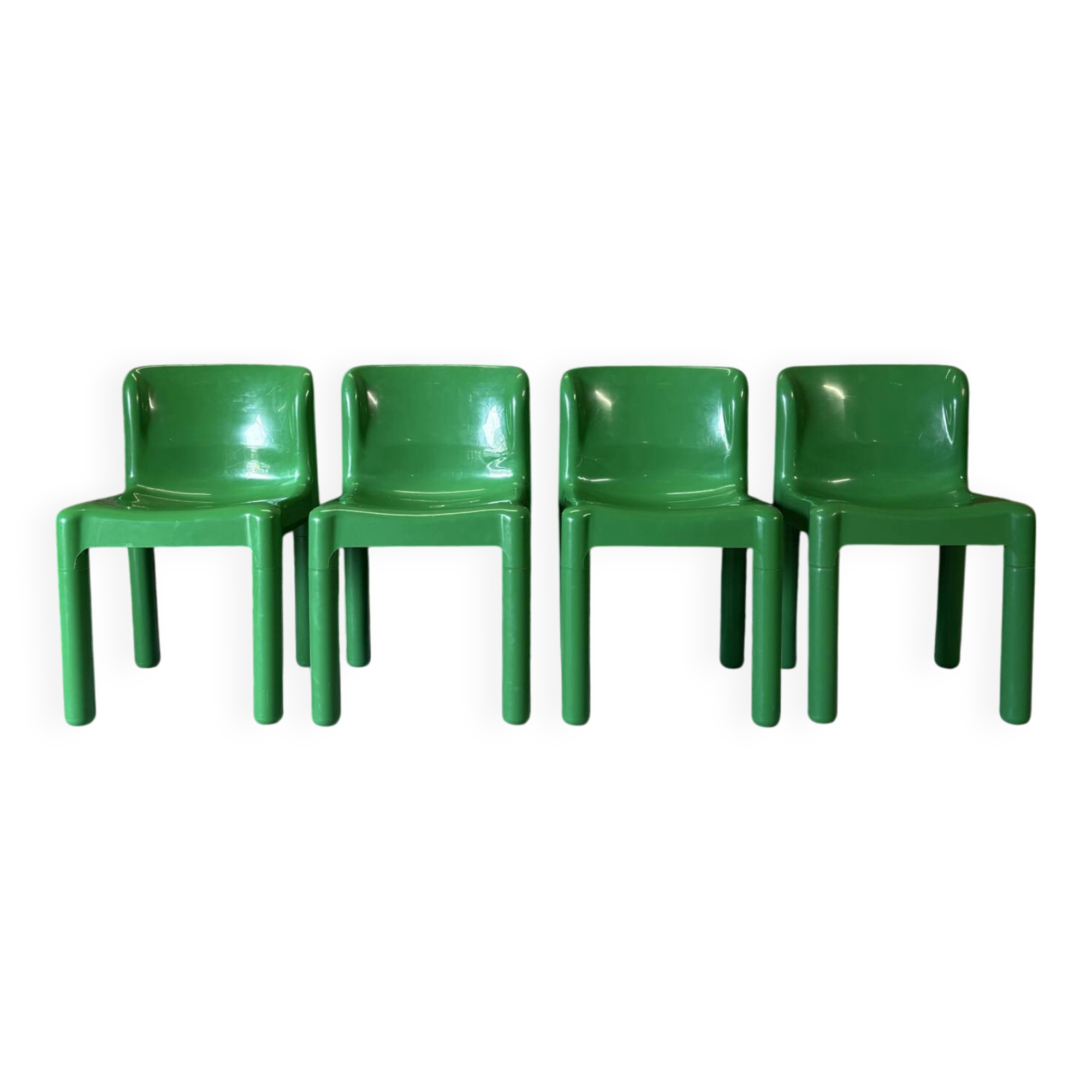 4 chaises modèle 4875 par C. Bartoli pour Kartell, 1970