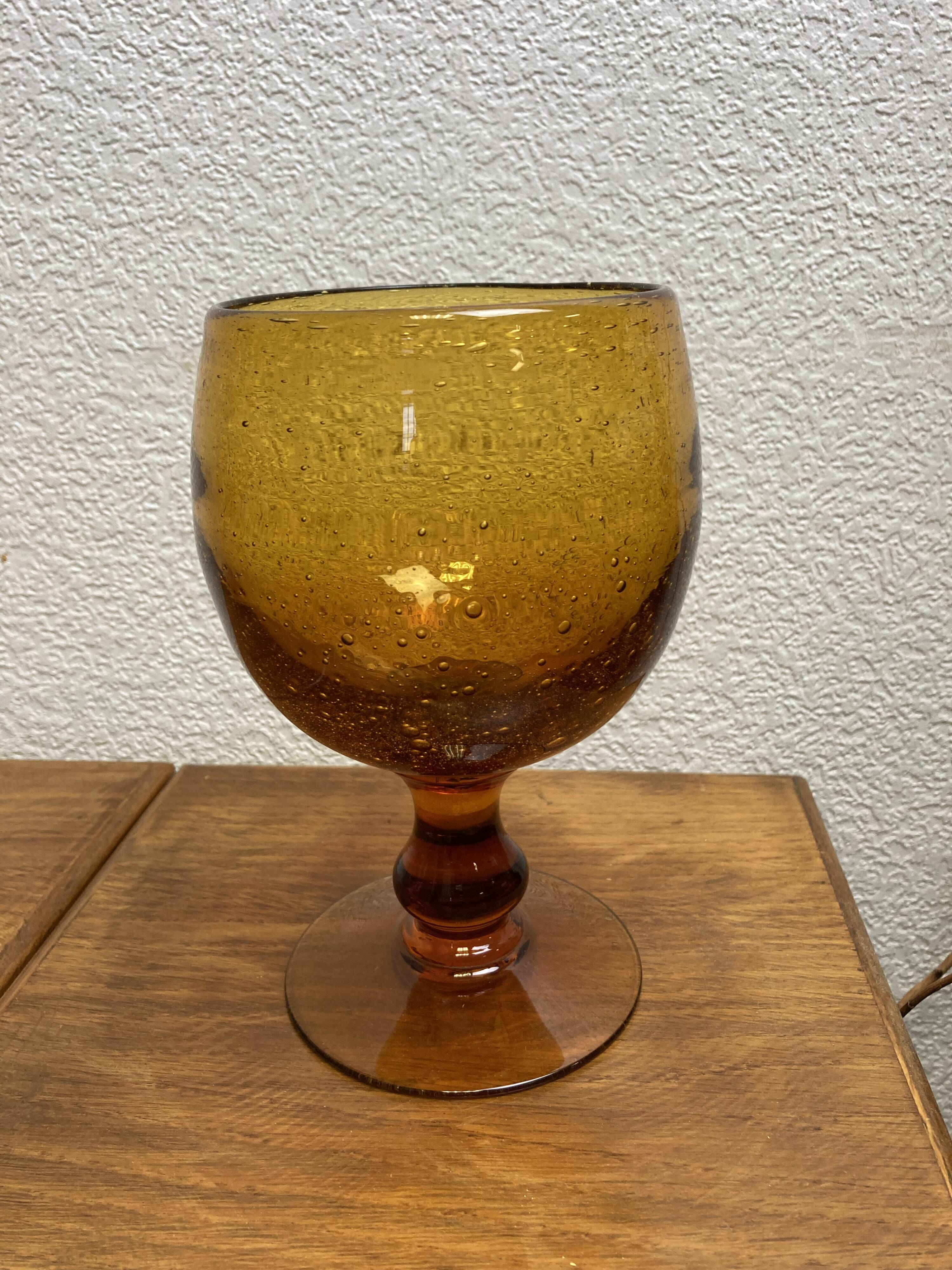 Large vintage bubble glass