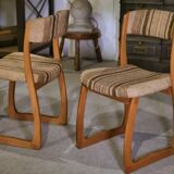Set of 6 vintage 1960s 'Sleigh' chairs