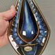 Søholm wall candlestick made of ceramic in blue colors 1960s